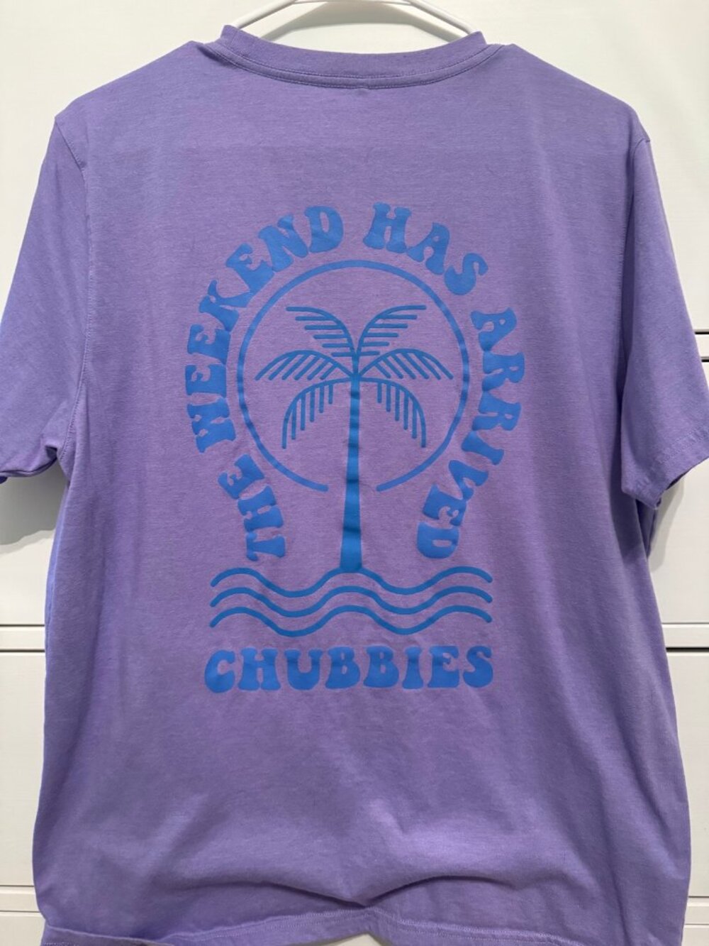 Chubbies The Weekend Has Arrived Graphic T-Shirt Men's L Purple